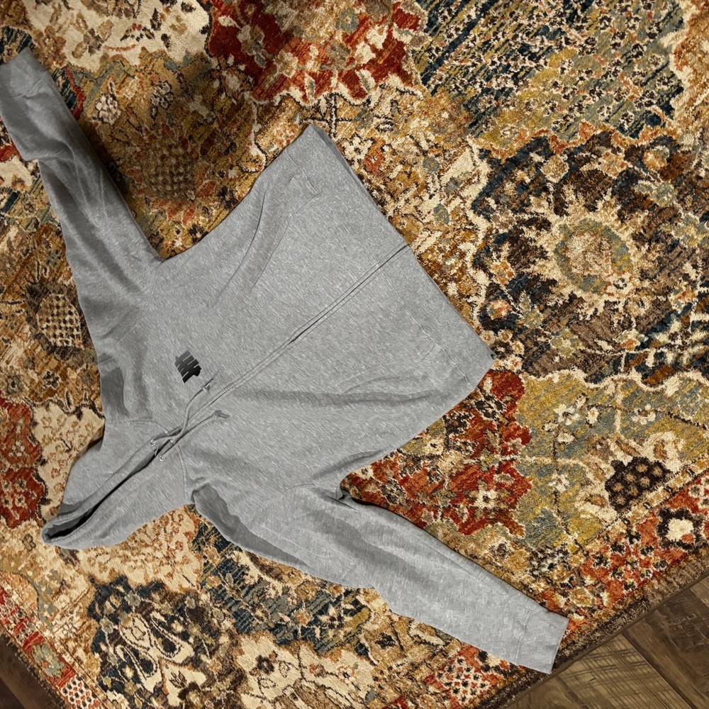 Undefeated Heather Gray Zip-Up Hoodie